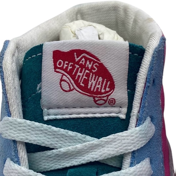 Vans Womens Shoes Sk8 Hi Sneakers Size 6.5 Multi Color Canvas High Leather - Picture 7 of 13